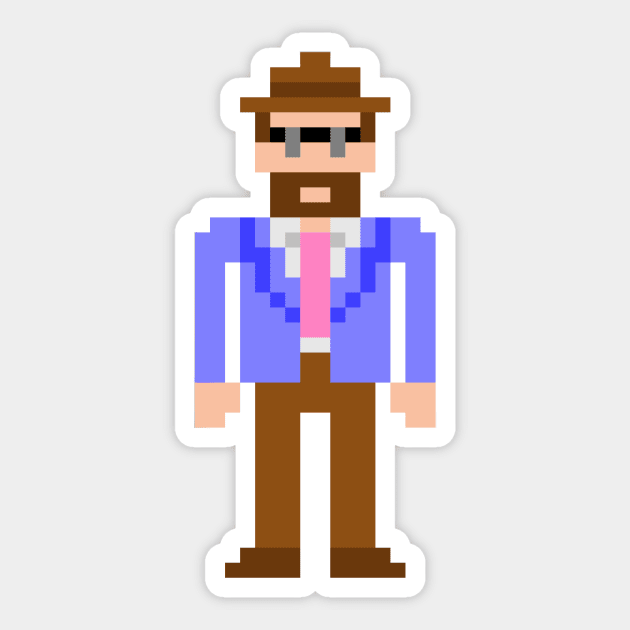 Pixel Doctor Colin Sticker by MixedNutsGaming